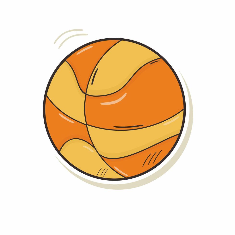 Basket ball illustration hand draw style vector
