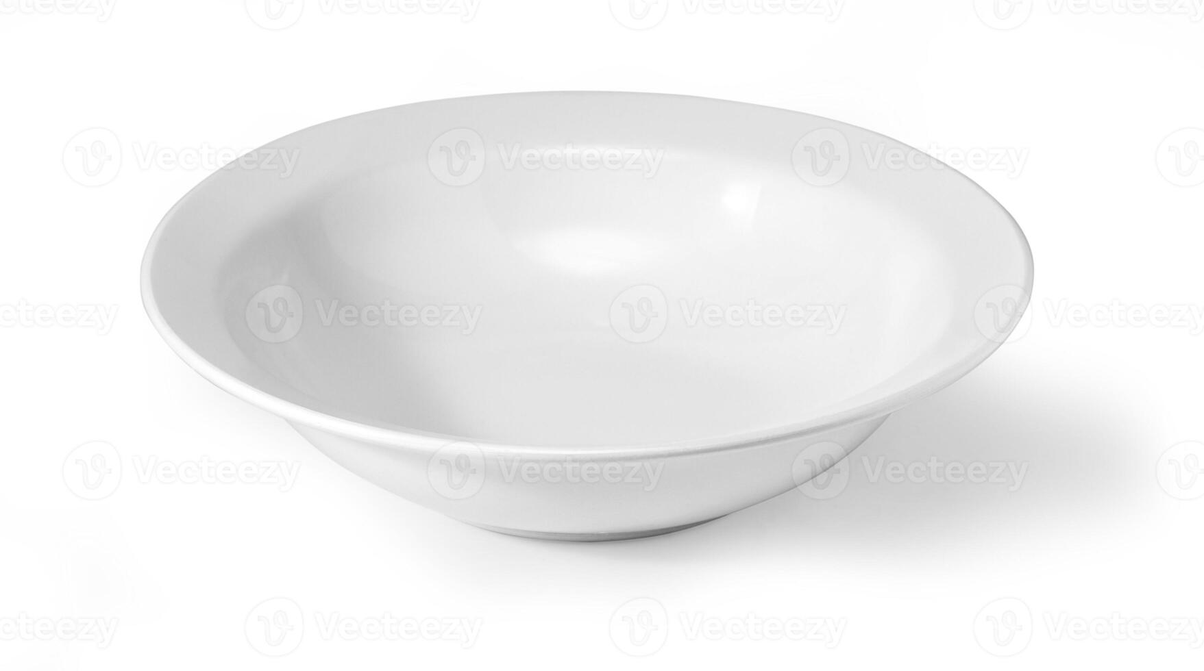 white plate isolated on white background photo