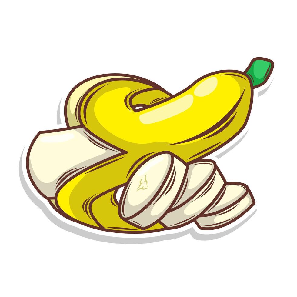 Banana doodle hand draw  vector illustration