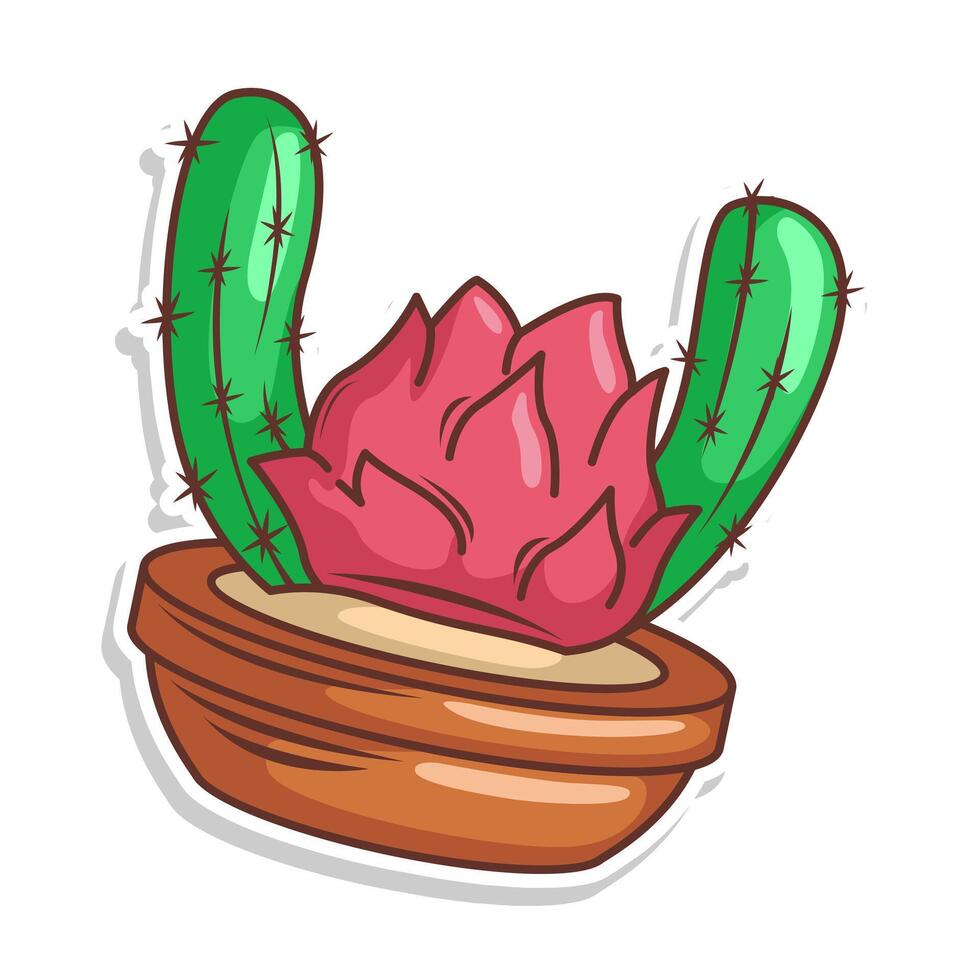 cactus doodle art illustration design vector