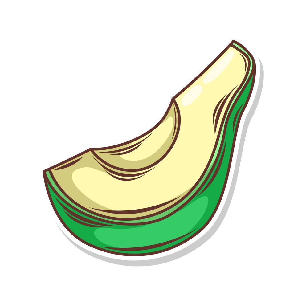 Avocado fruit  doodle hand draw  vector illustration