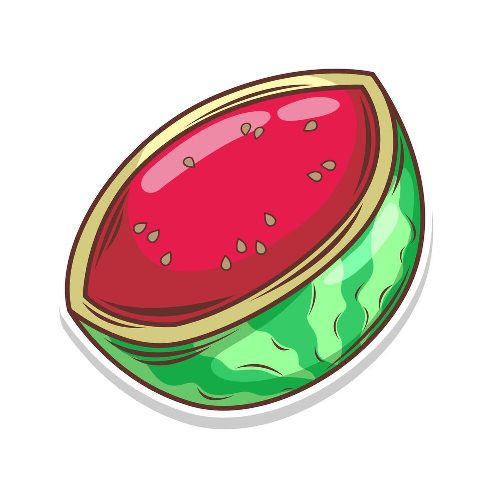 Watermelon doodle hand draw, vector illustration