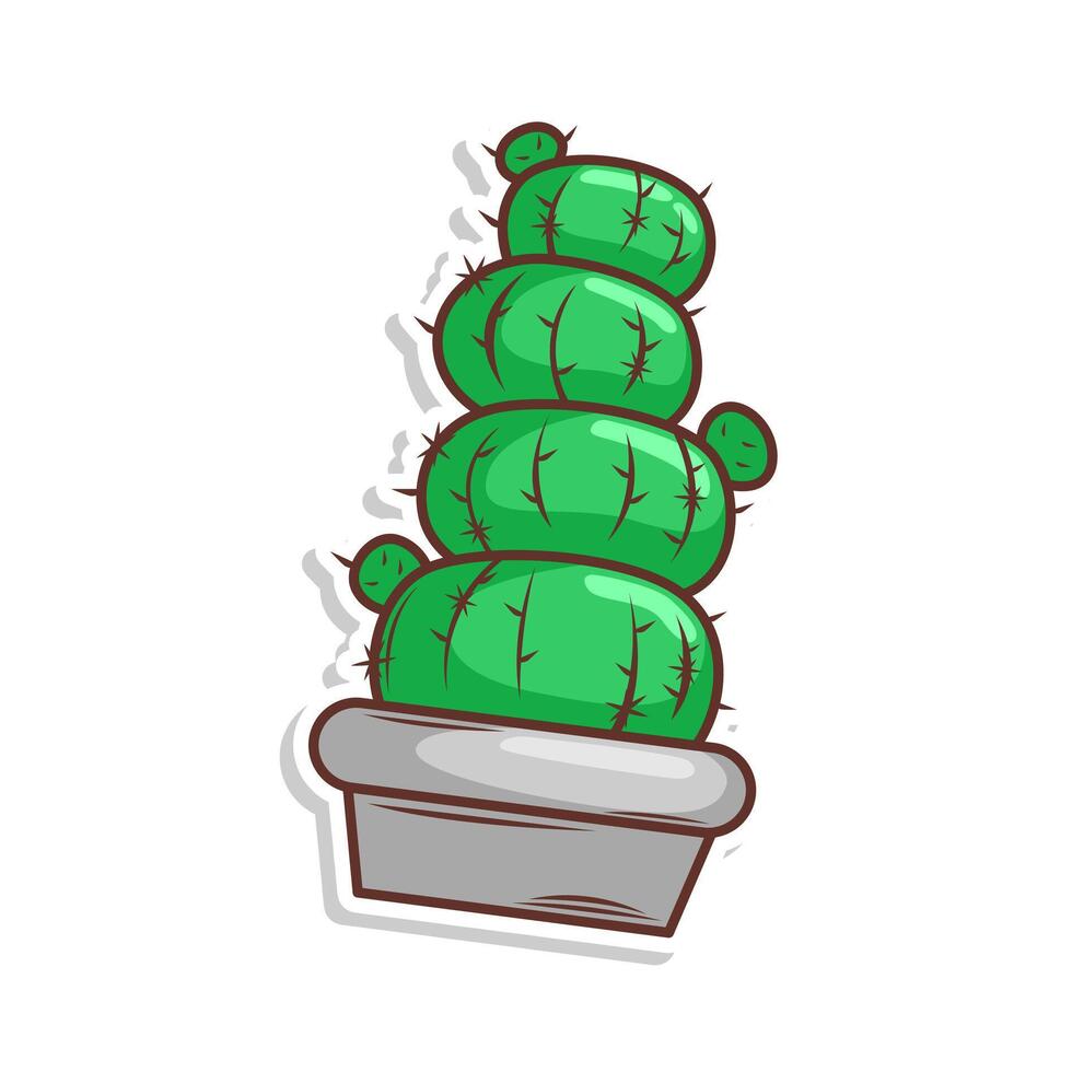 cactus doodle art illustration design vector