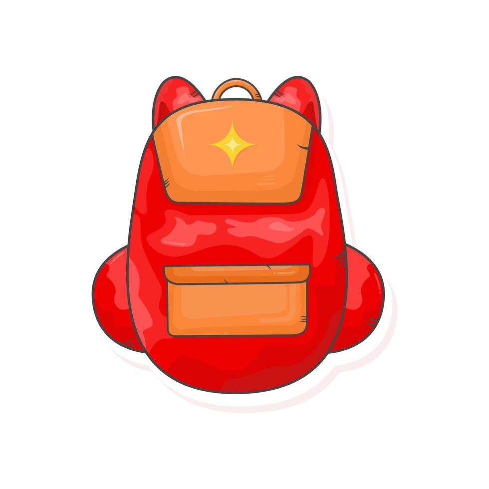 bolso pegatina ilustración. mano dibujar estilo vector