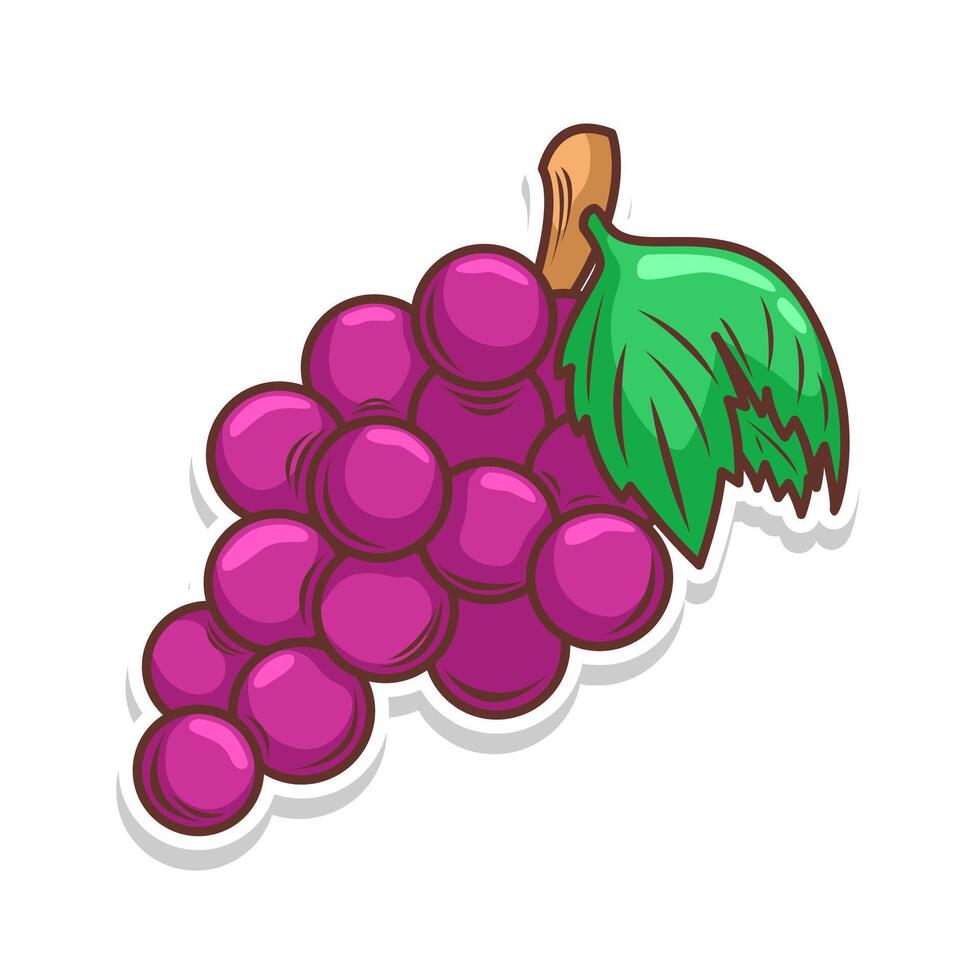 Grape fruit cartoon illustration art vector