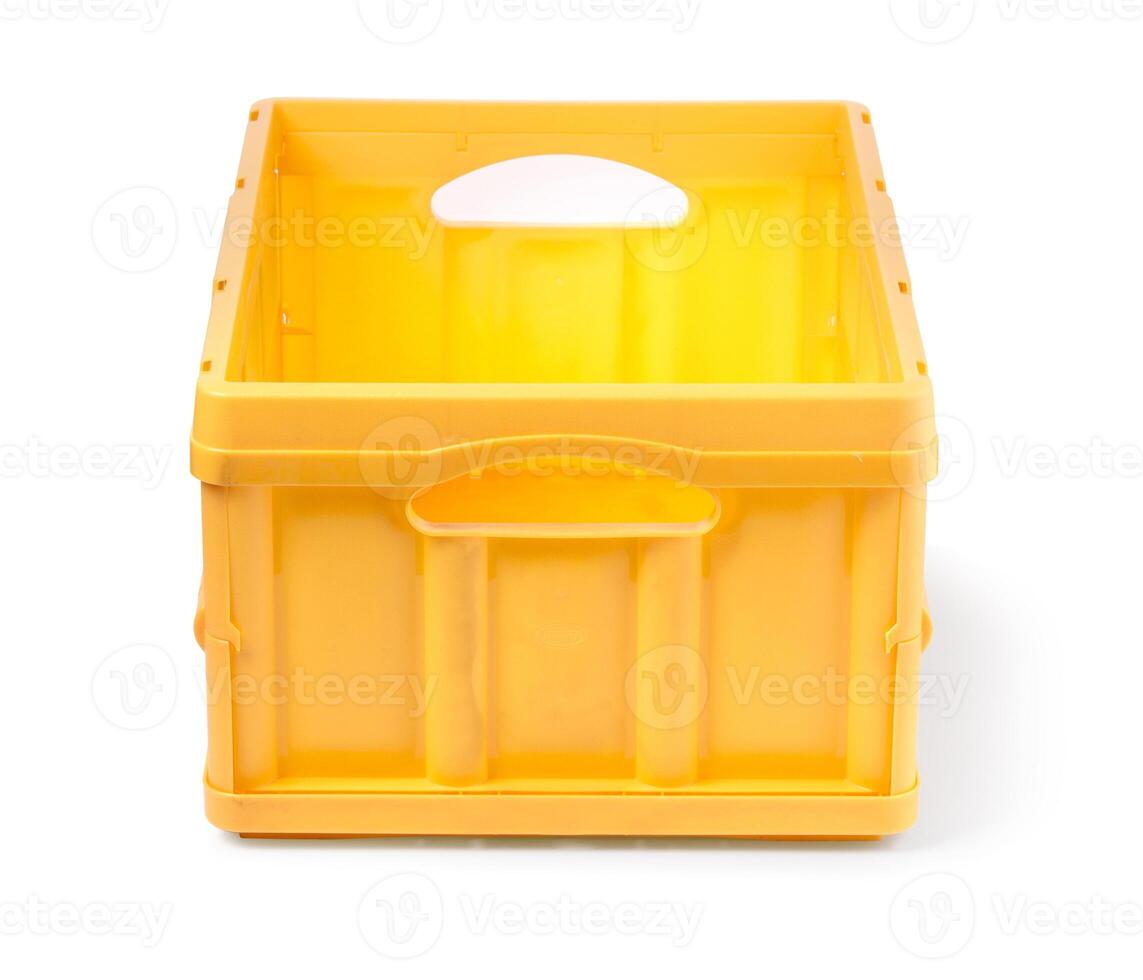 vacío amarillo el plastico caja foto