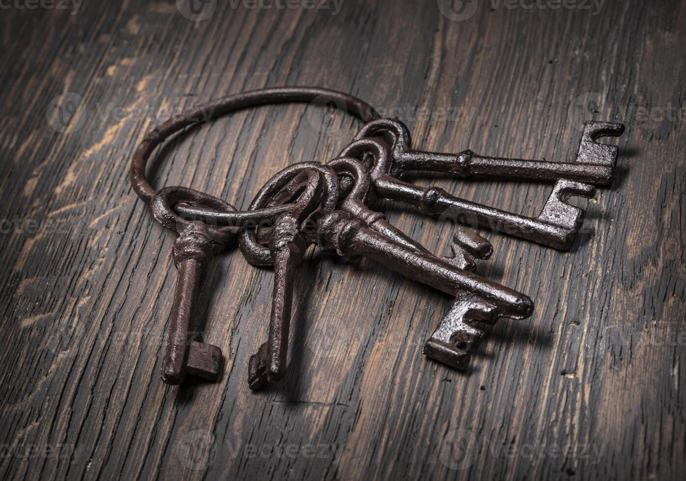 Old rusty keys photo