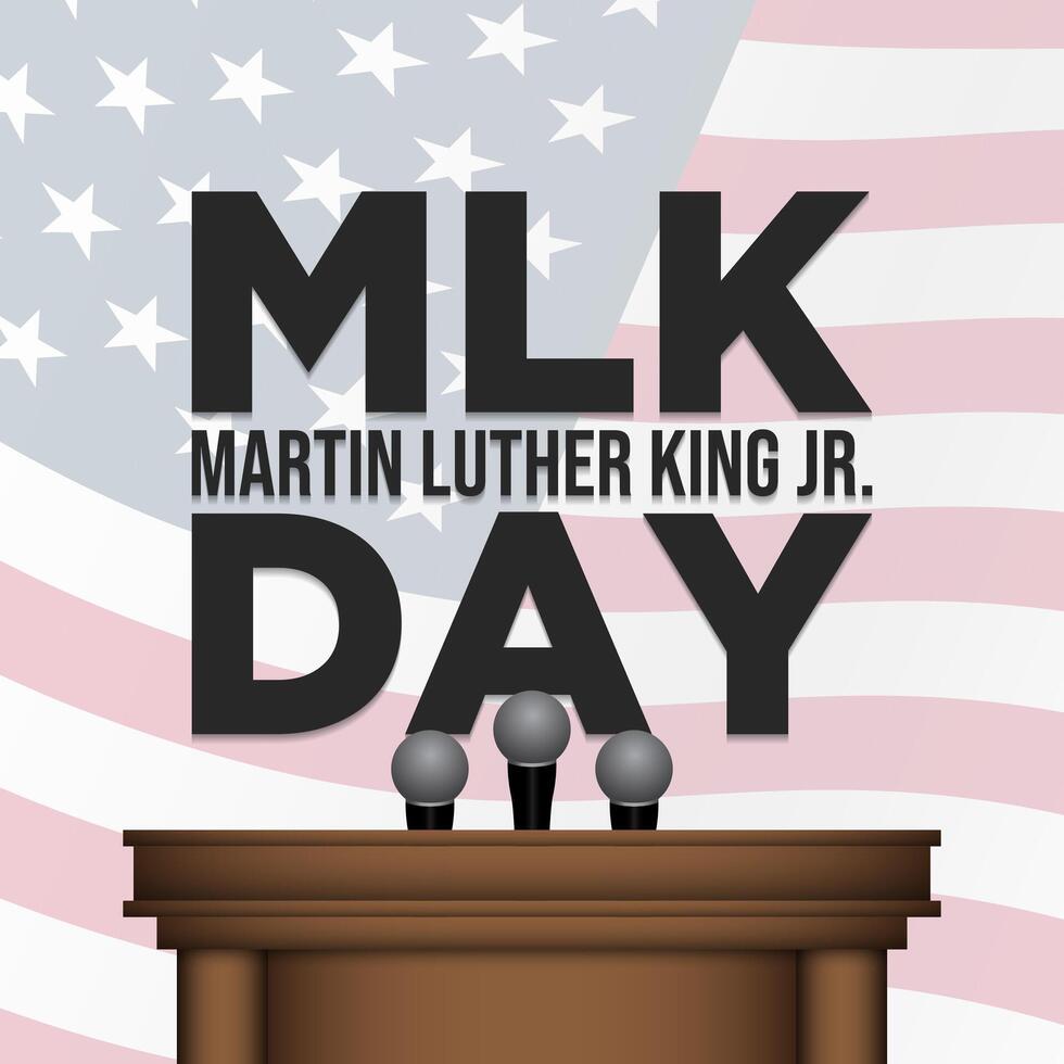 diseño de fondo del día mlk. vector