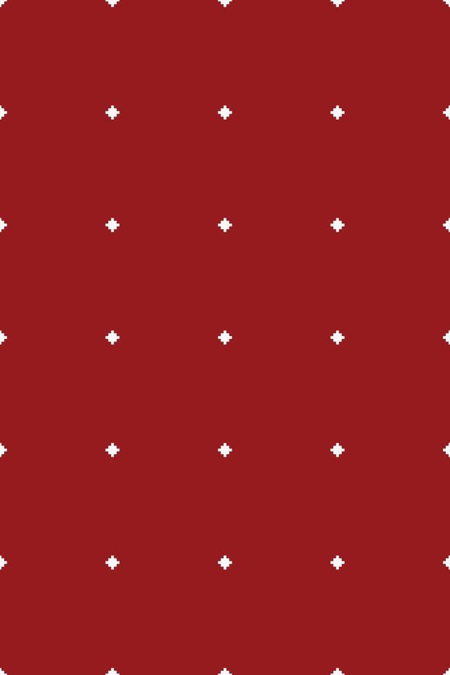 Traditional ethnic motifs ikat geometric fabric pattern cross stitch.Ikat embroidery Ethnic oriental Pixel red background. Abstract,vector,illustration. Texture,christmas,decoration,wallpaper. vector