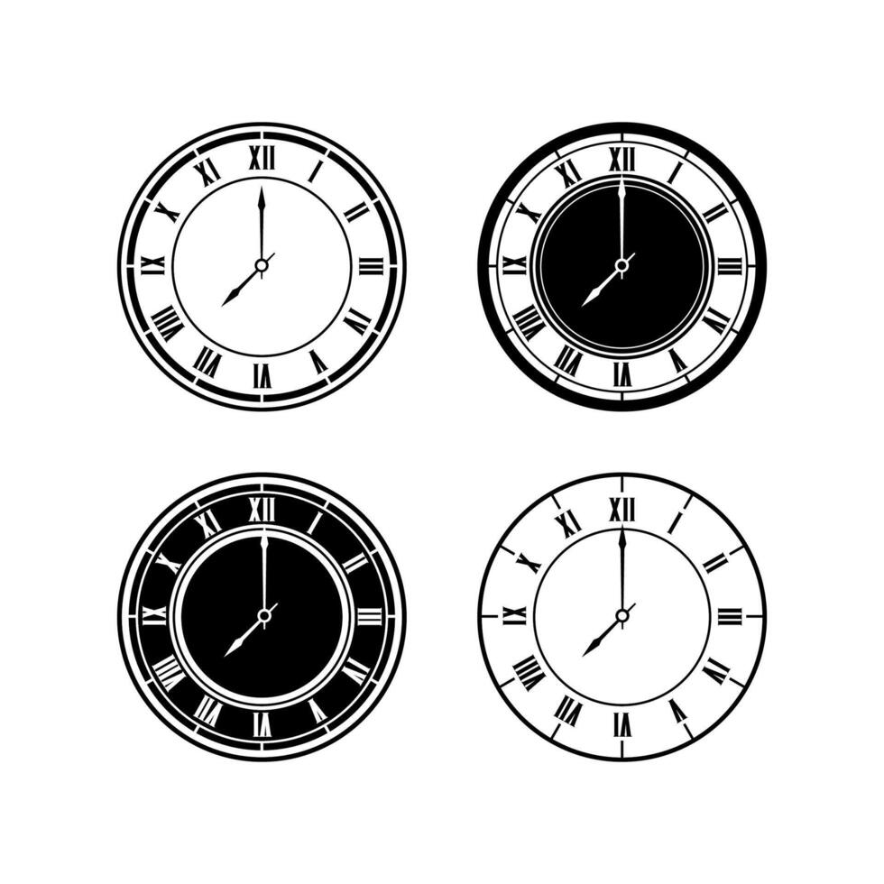 sencillo clásico reloj vector diseño