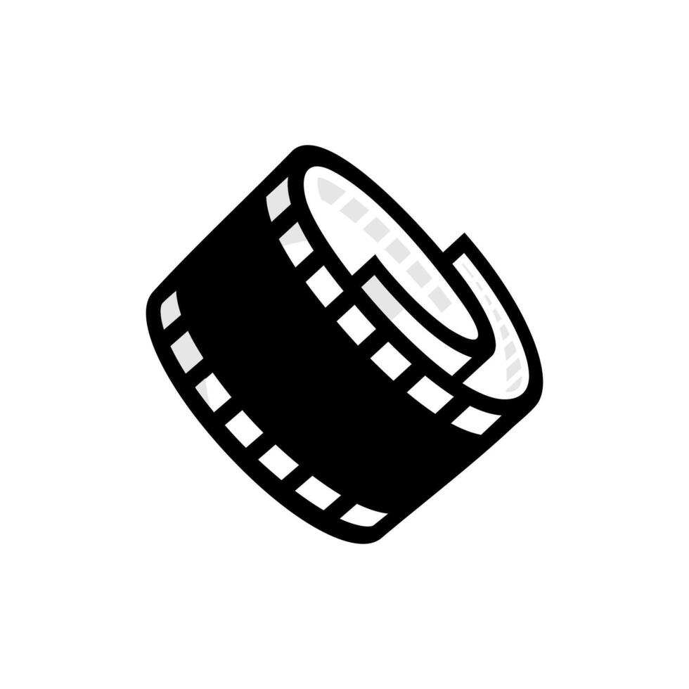 simple film reel logo, cinema movie logo vector