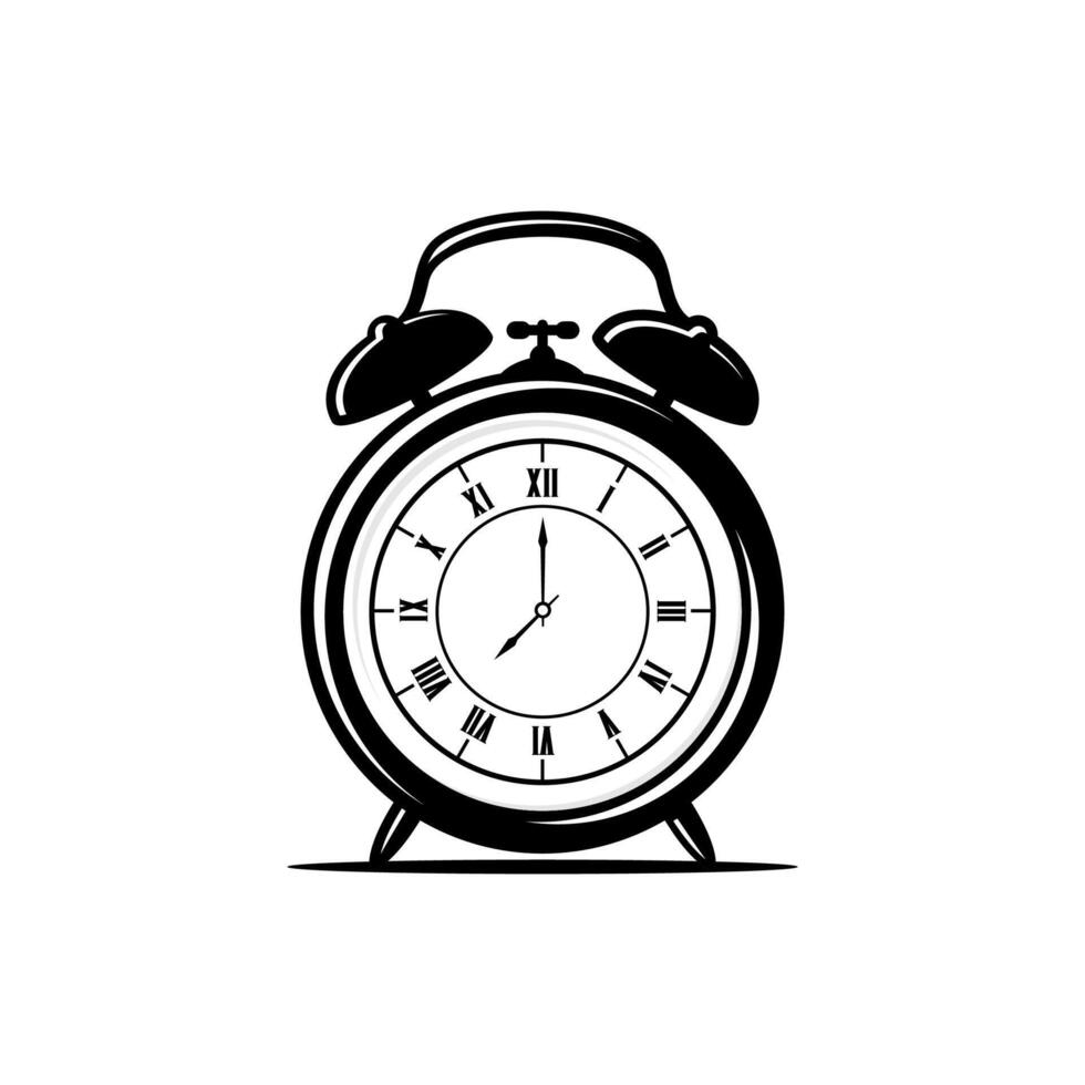 simple classic clock vector design