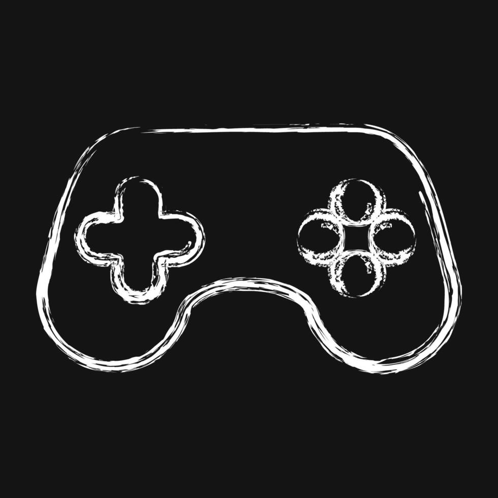 Icon game pad. Esports gaming elements. Icons in chalk style. Good for prints, posters, logo, advertisement,infographics, etc. vector