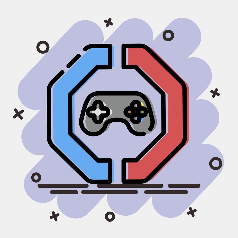 Icon arena. Esports gaming elements. Icons in comic style. Good for prints, posters, logo, advertisement,infographics, etc. vector