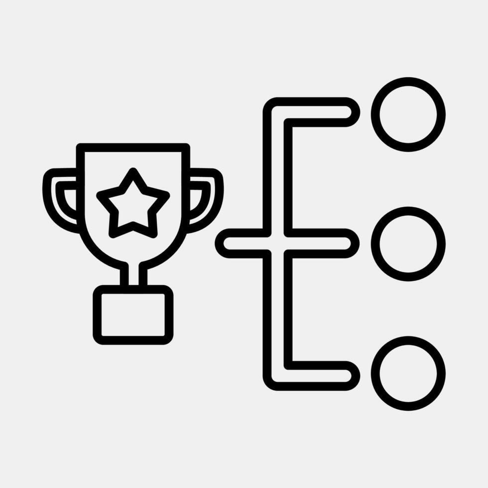 Icon tournament. Esports gaming elements. Icons in line style. Good for prints, posters, logo, advertisement,infographics, etc. vector