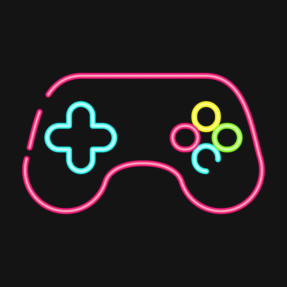 Icon game pad. Esports gaming elements. Icons in neon style. Good for prints, posters, logo, advertisement,infographics, etc. vector