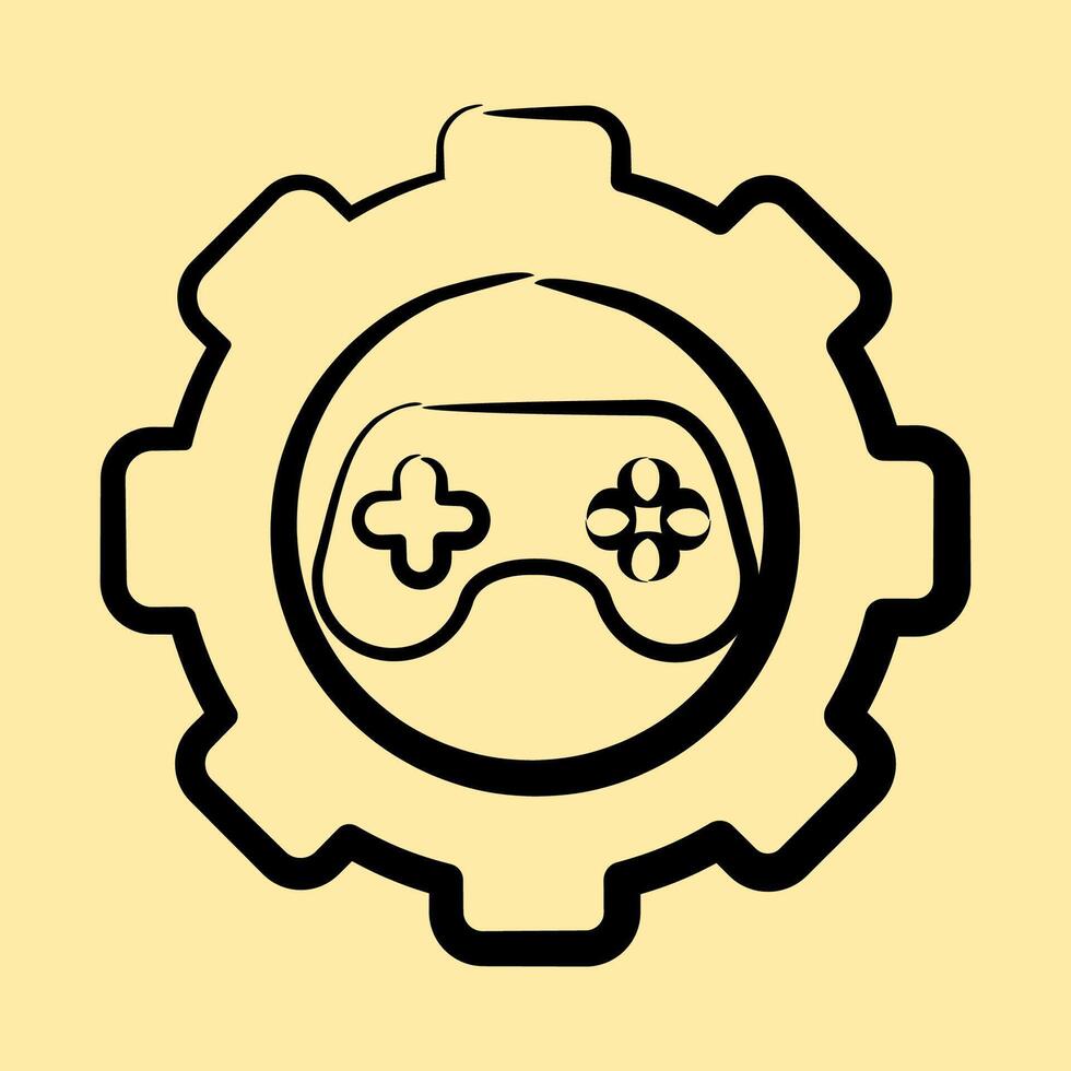 Icon game developer. Esports gaming elements. Icons in hand drawn style. Good for prints, posters, logo, advertisement,infographics, etc. vector