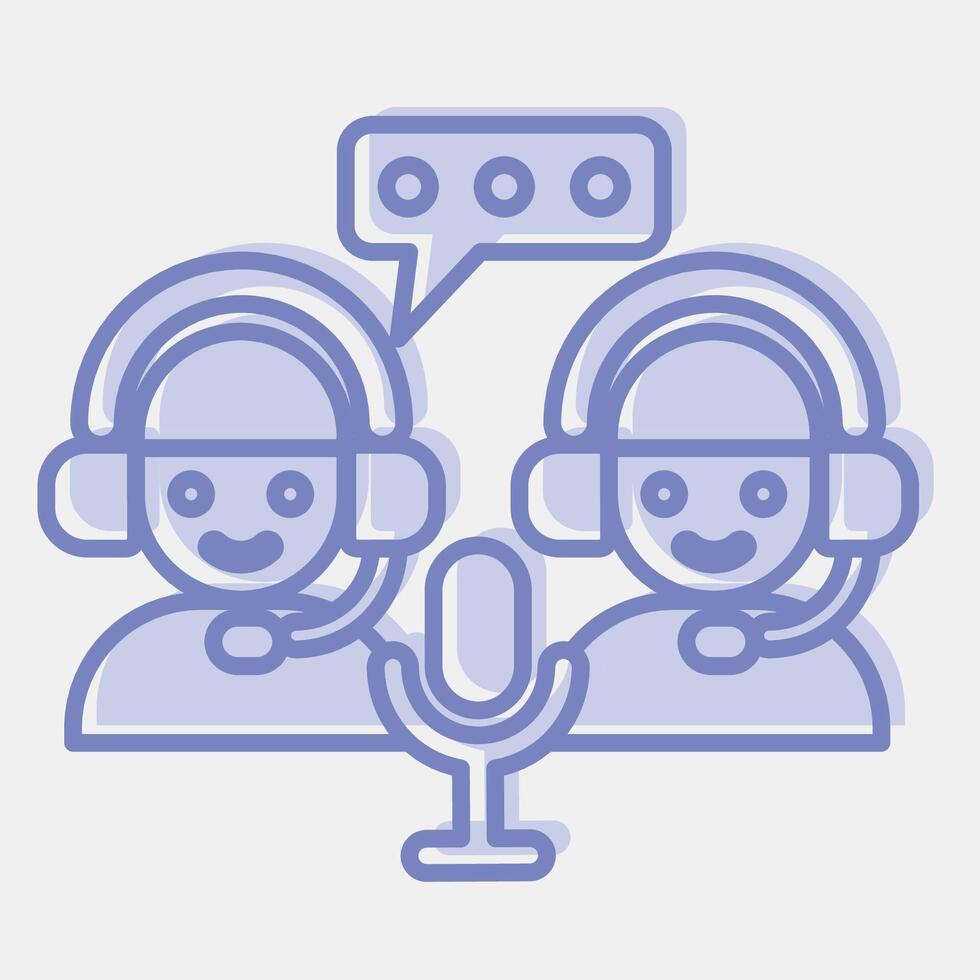 Icon host. Esports gaming elements. Icons in two tone style. Good for prints, posters, logo, advertisement,infographics, etc. vector