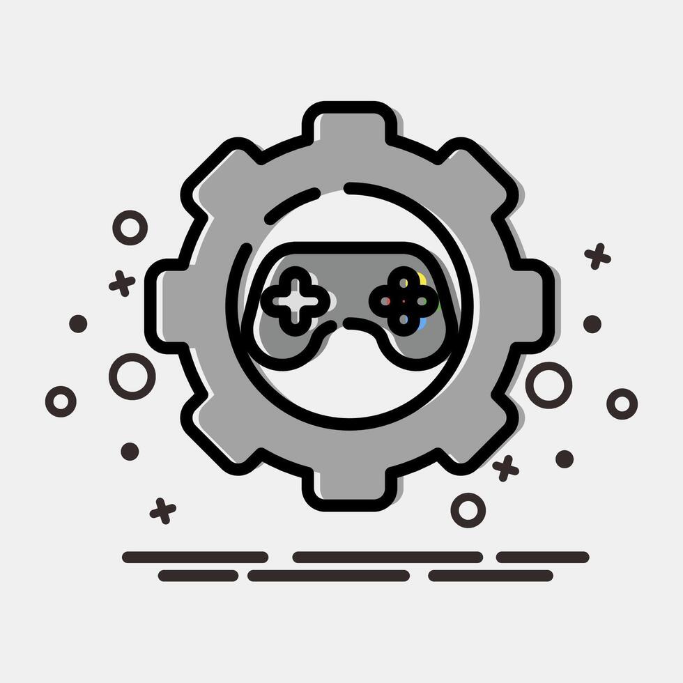 Icon game developer. Esports gaming elements. Icons in MBE style. Good for prints, posters, logo, advertisement,infographics, etc. vector