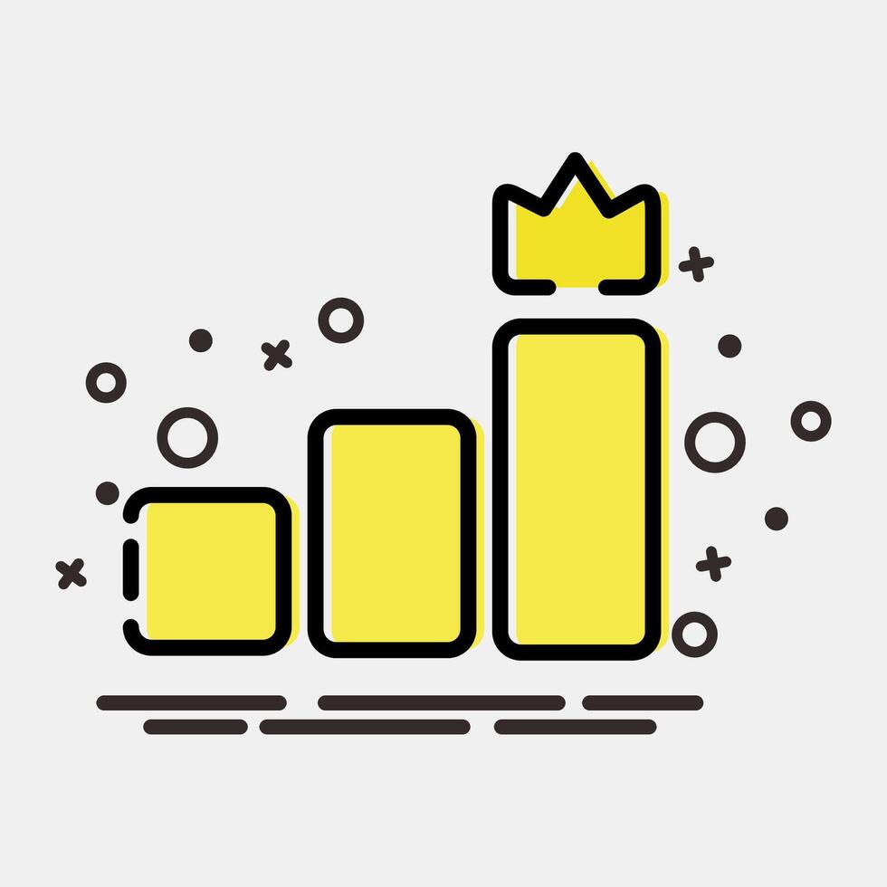 Icon level. Esports gaming elements. Icons in MBE style. Good for prints, posters, logo, advertisement,infographics, etc. vector