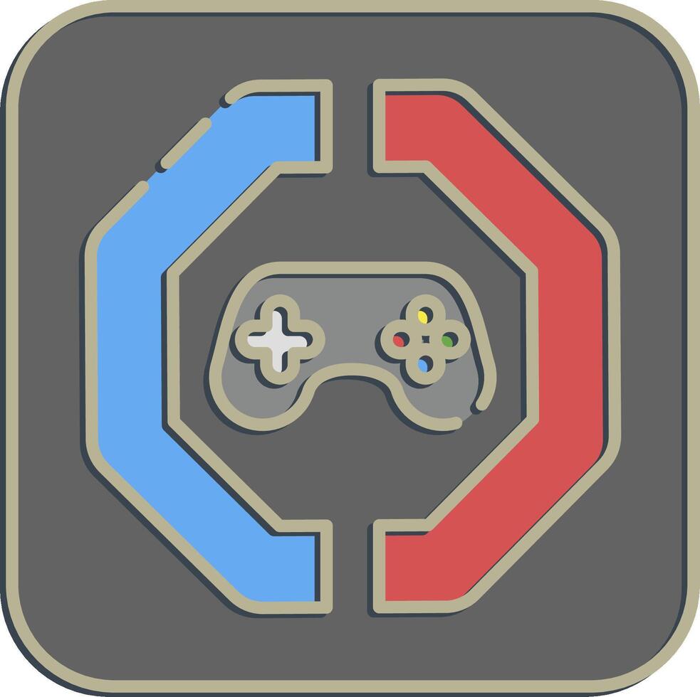 Icon arena. Esports gaming elements. Icons in embossed style. Good for prints, posters, logo, advertisement,infographics, etc. vector