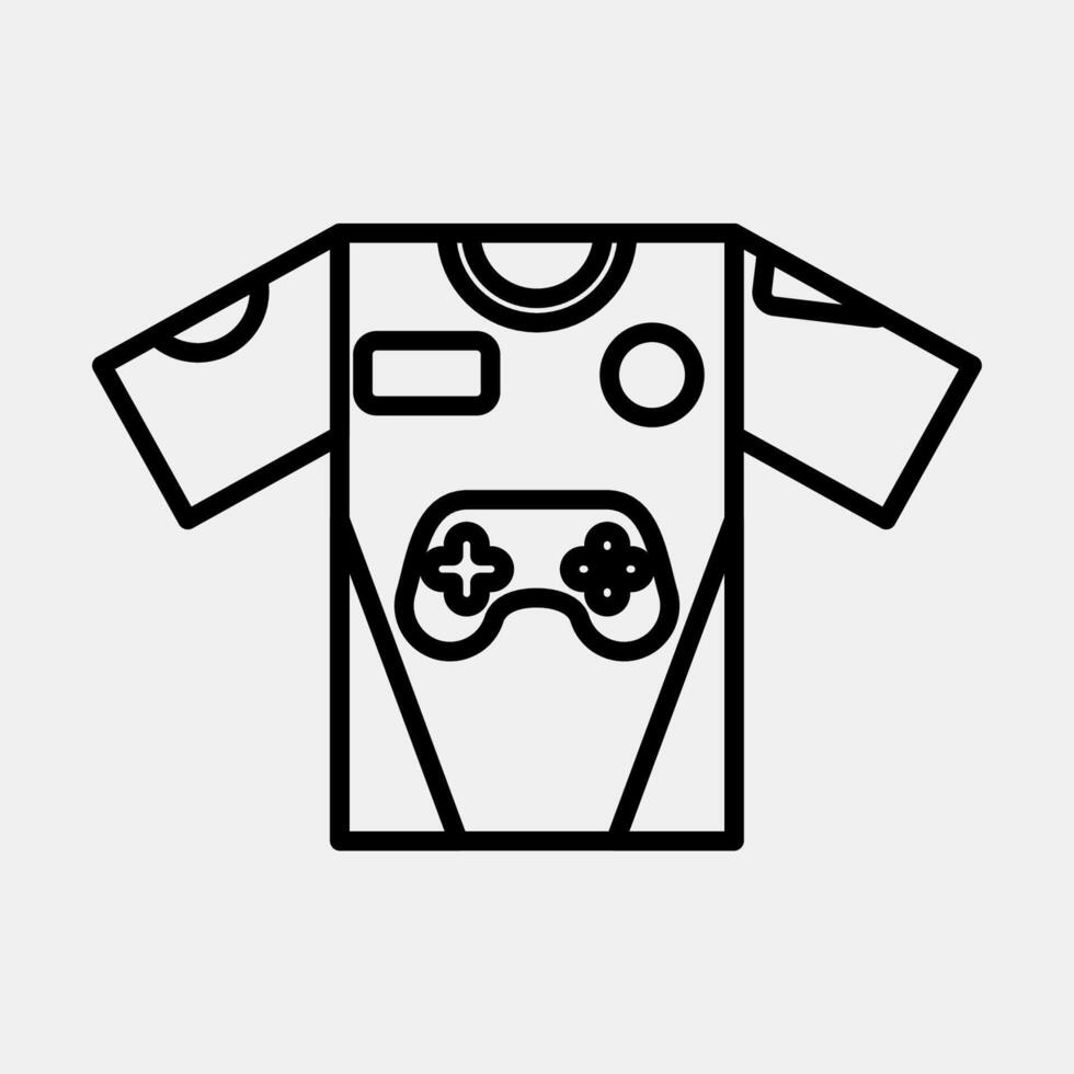 icono jersey. esports juego de azar elementos. íconos en línea estilo. bueno para huellas dactilares, carteles, logo, publicidad, infografías, etc. vector