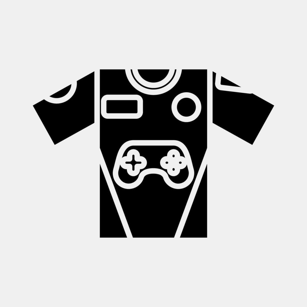 icono jersey. esports juego de azar elementos. íconos en glifo estilo. bueno para huellas dactilares, carteles, logo, publicidad, infografías, etc. vector