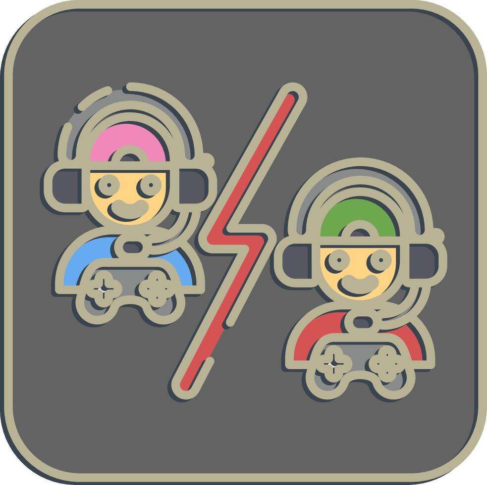 Icon battle. Esports gaming elements. Icons in embossed style. Good for prints, posters, logo, advertisement,infographics, etc. vector