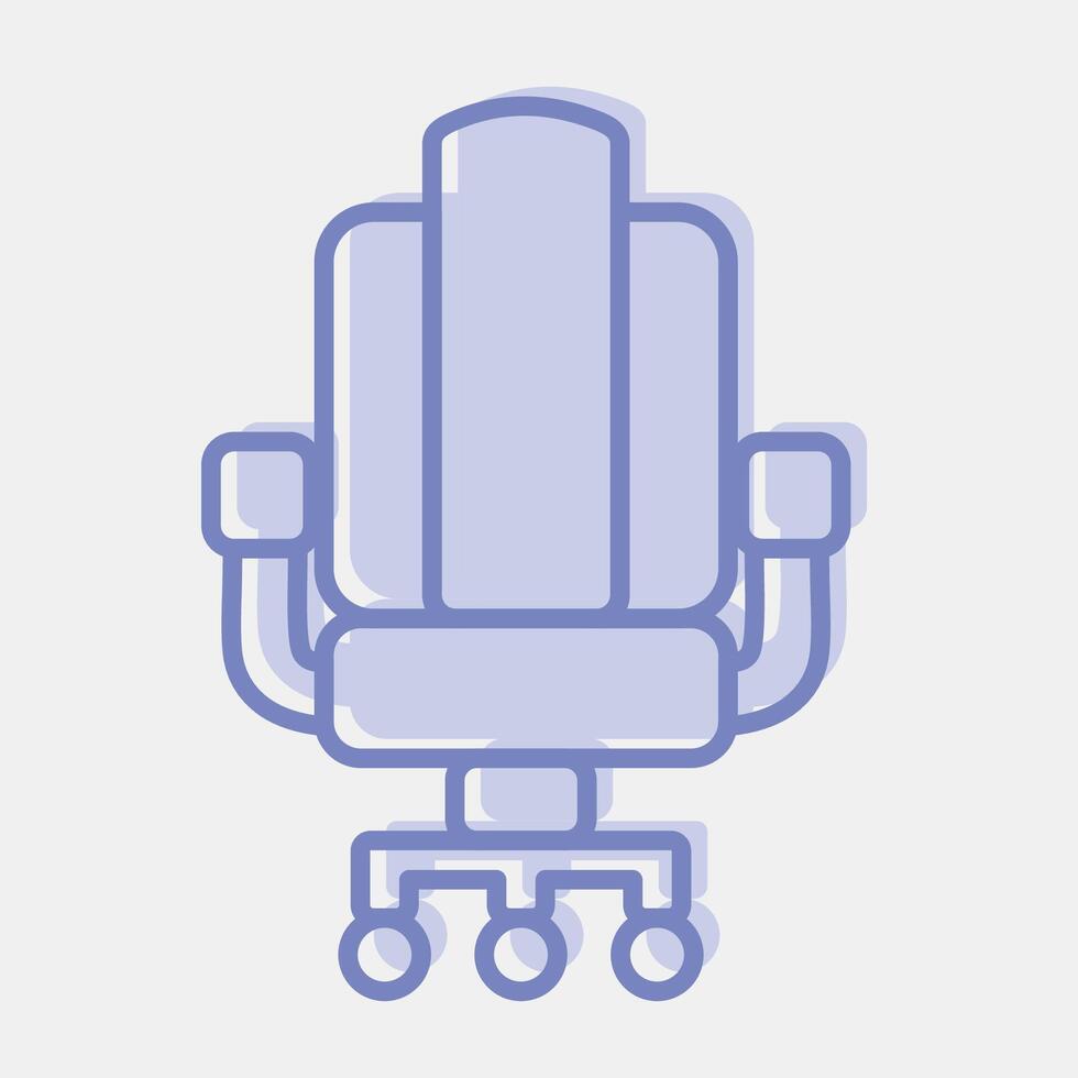 Icon chair. Esports gaming elements. Icons in two tone style. Good for prints, posters, logo, advertisement,infographics, etc. vector