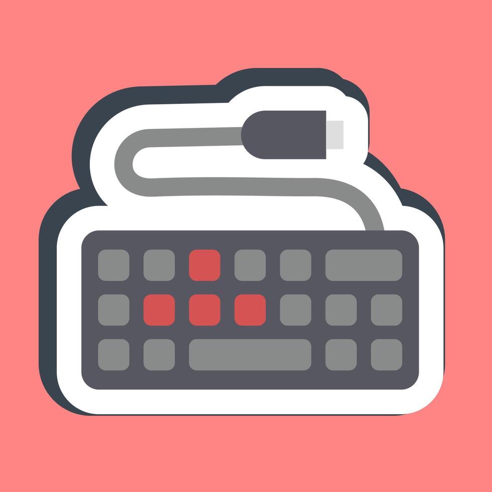 Sticker keyboard. Esports gaming elements. Good for prints, posters, logo, advertisement,infographics, etc. vector