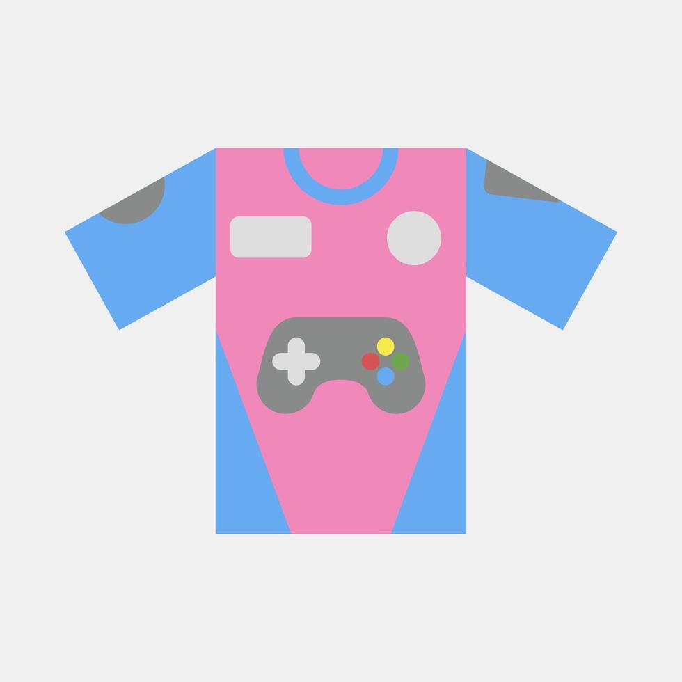 icono jersey. esports juego de azar elementos. íconos en plano estilo. bueno para huellas dactilares, carteles, logo, publicidad, infografías, etc. vector