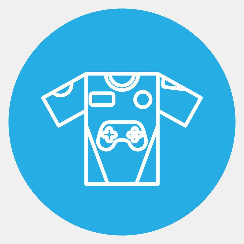 Icon jersey. Esports gaming elements. Icons in blue round style. Good for prints, posters, logo, advertisement,infographics, etc. vector
