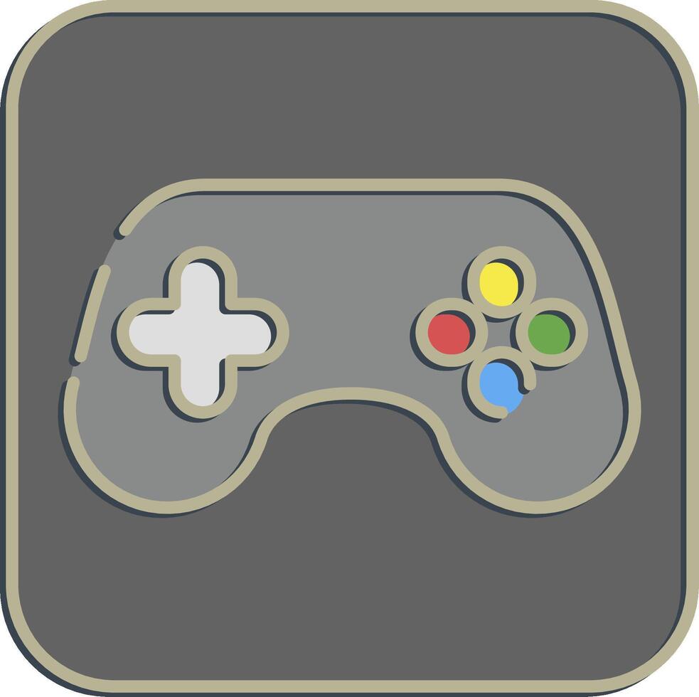 Icon game pad. Esports gaming elements. Icons in embossed style. Good for prints, posters, logo, advertisement,infographics, etc. vector