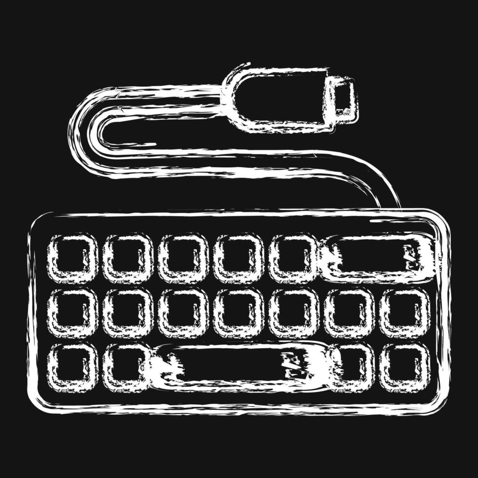 Icon keyboard. Esports gaming elements. Icons in chalk style. Good for prints, posters, logo, advertisement,infographics, etc. vector