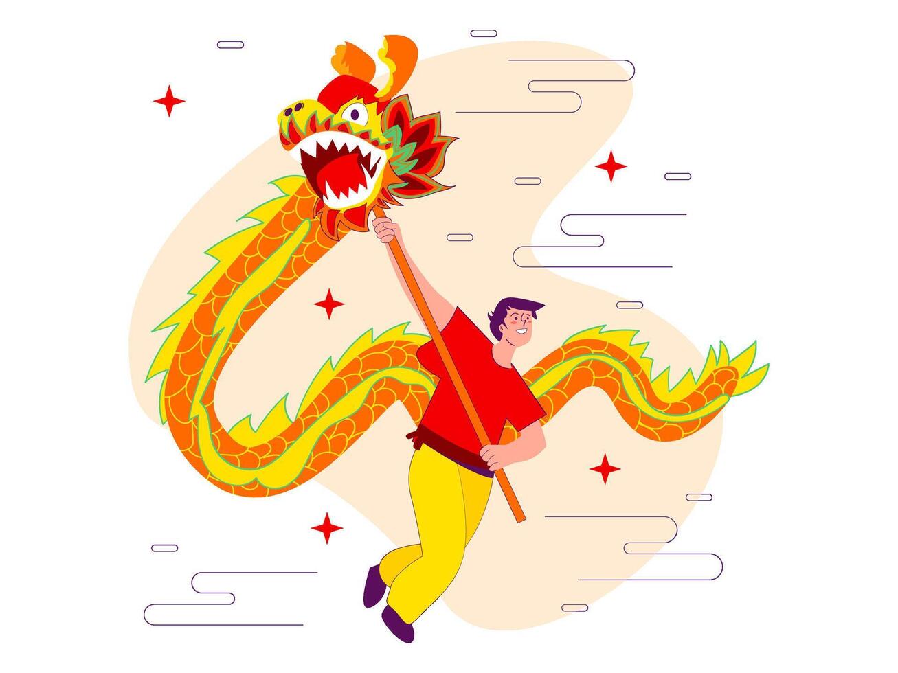 celebracion chino nuevo año ilustración vector
