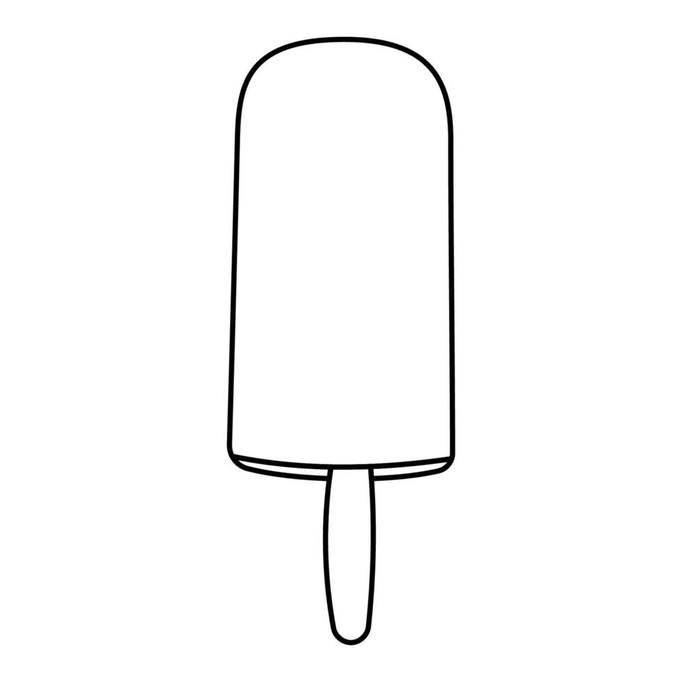 ice cream summer heat chocolate icon line vector