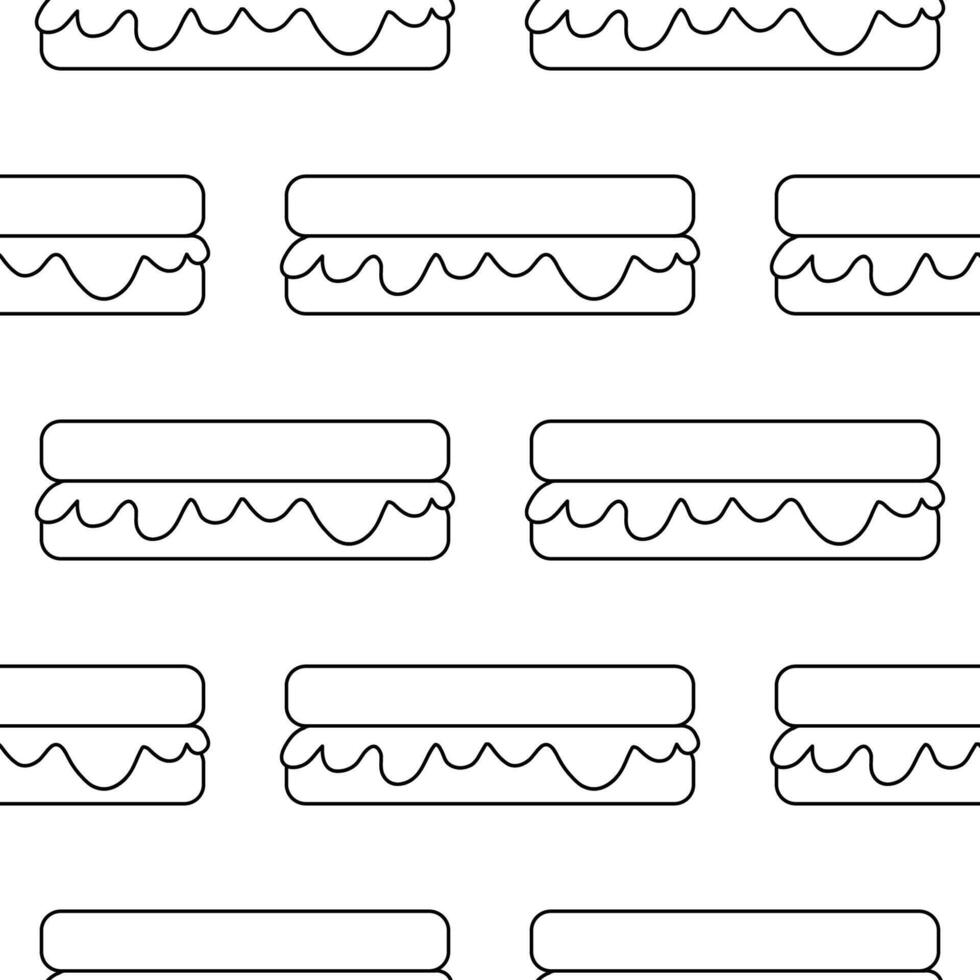 sandwich bread nut paste chocolate day pattern vector