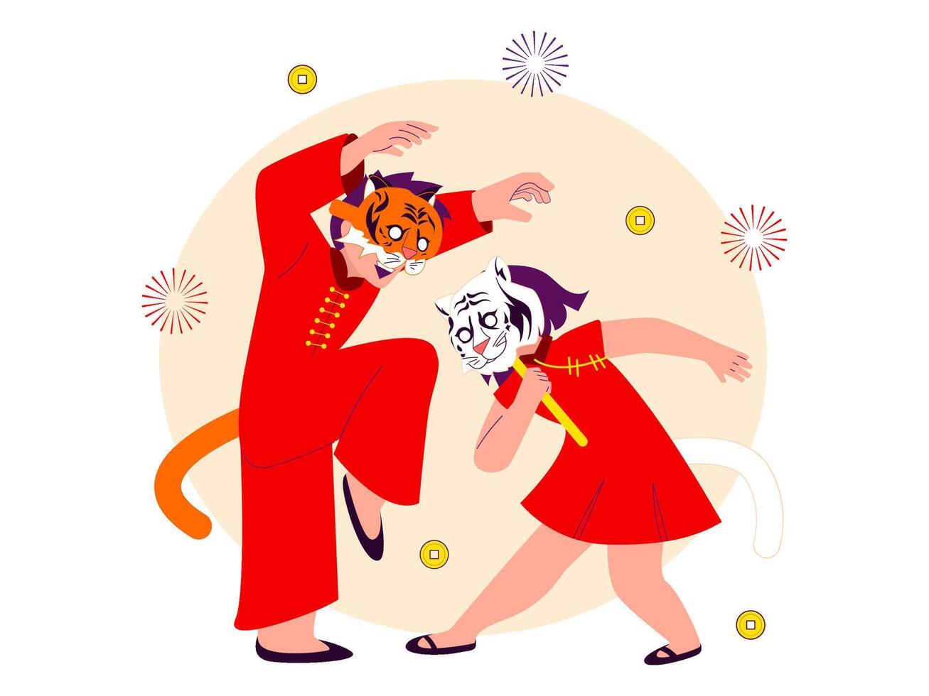 celebracion chino nuevo año ilustración vector