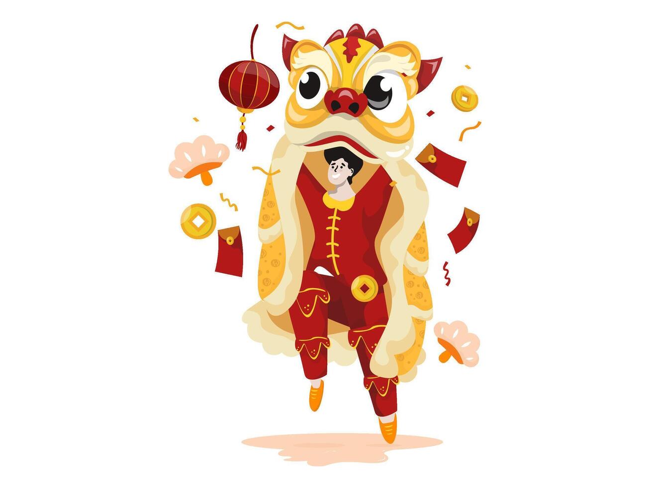 Chinese Culture New Year Lunar Ornament Illustration vector