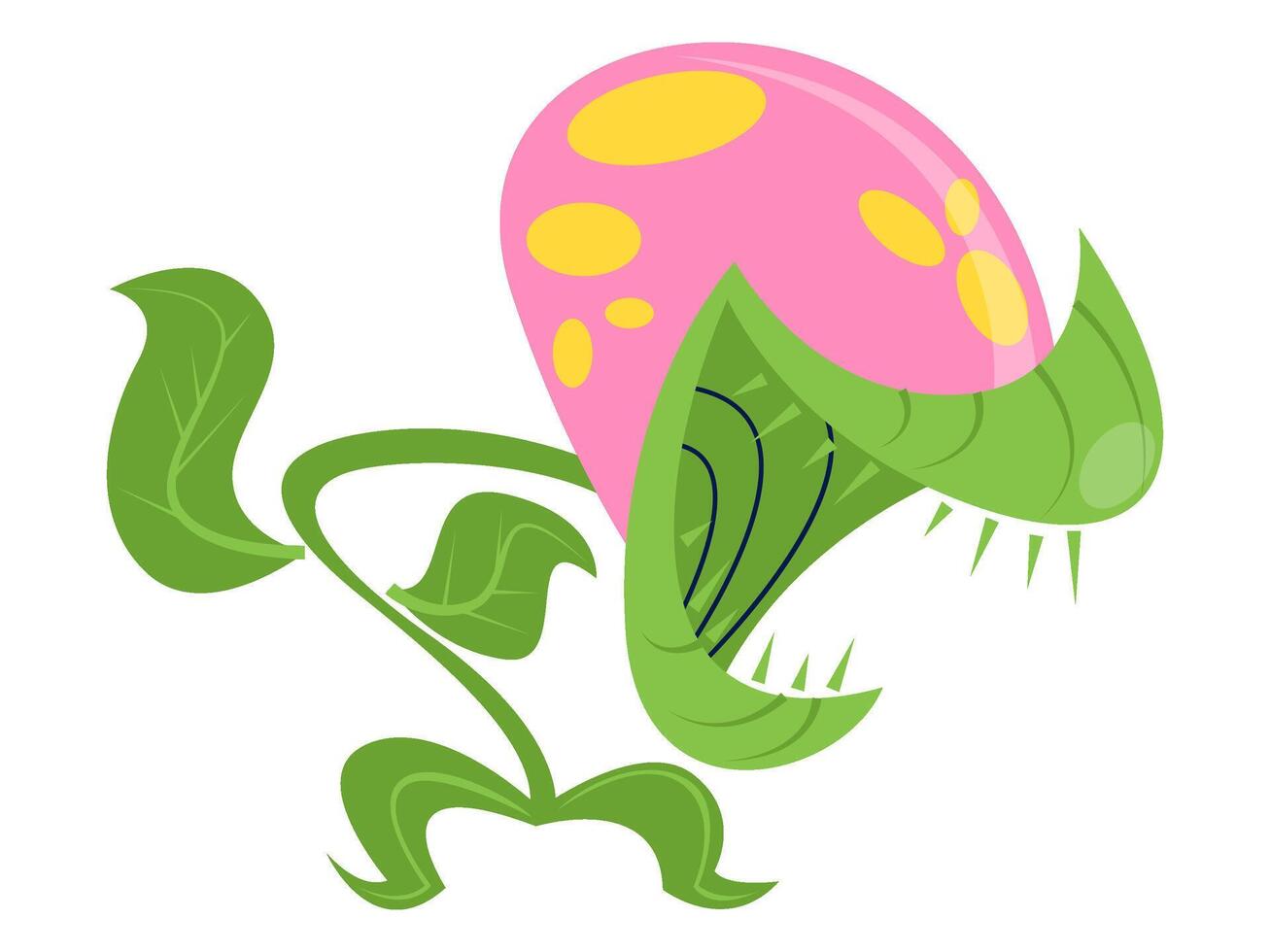 flowers and plants sticker character illustration vector