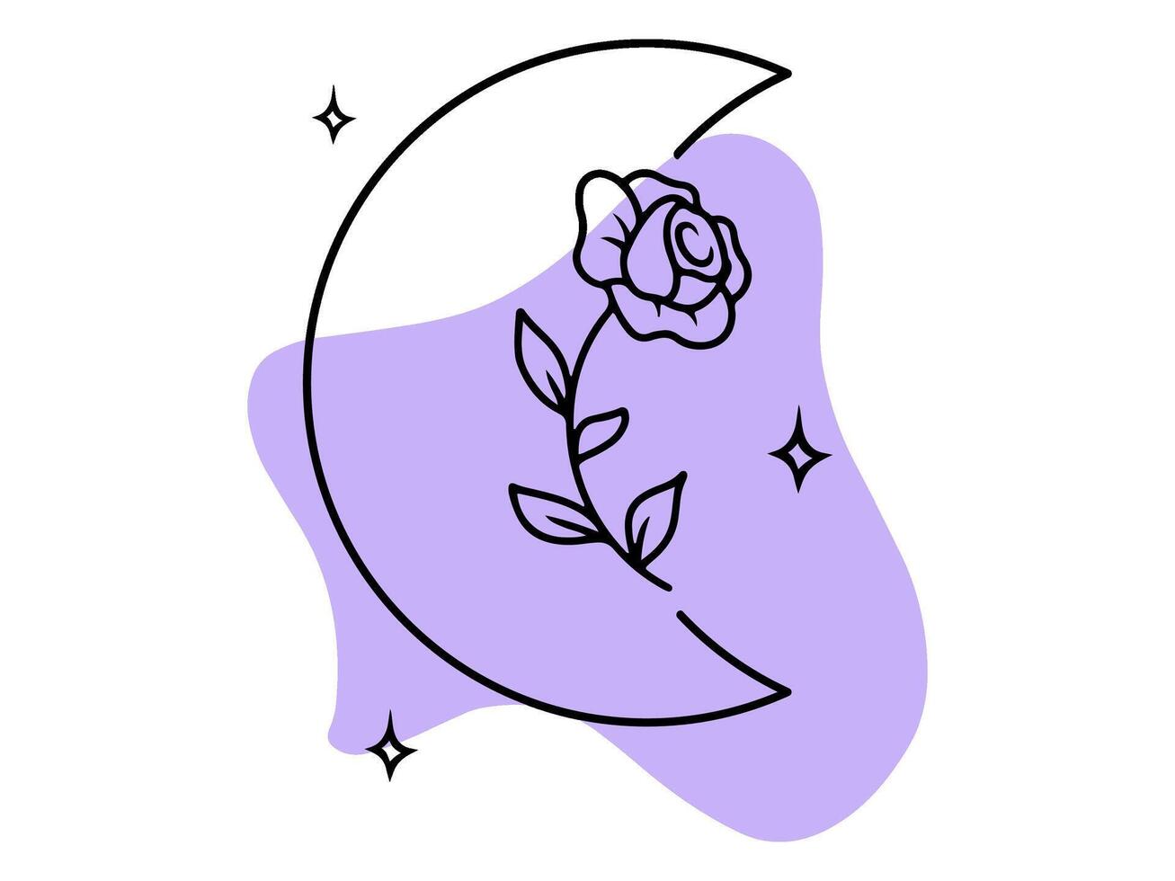 aesthetic violet flowers vector