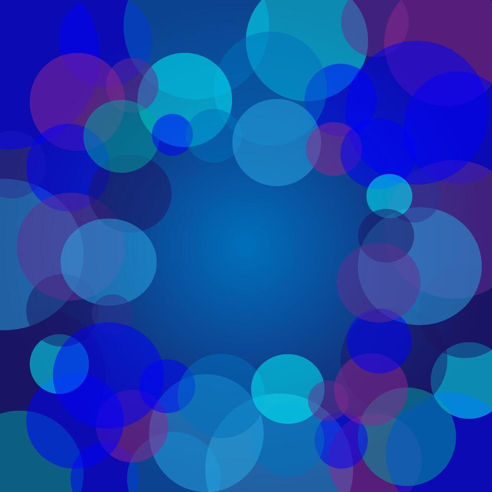 Vector abstract gradient background in the form of transparent blue balls