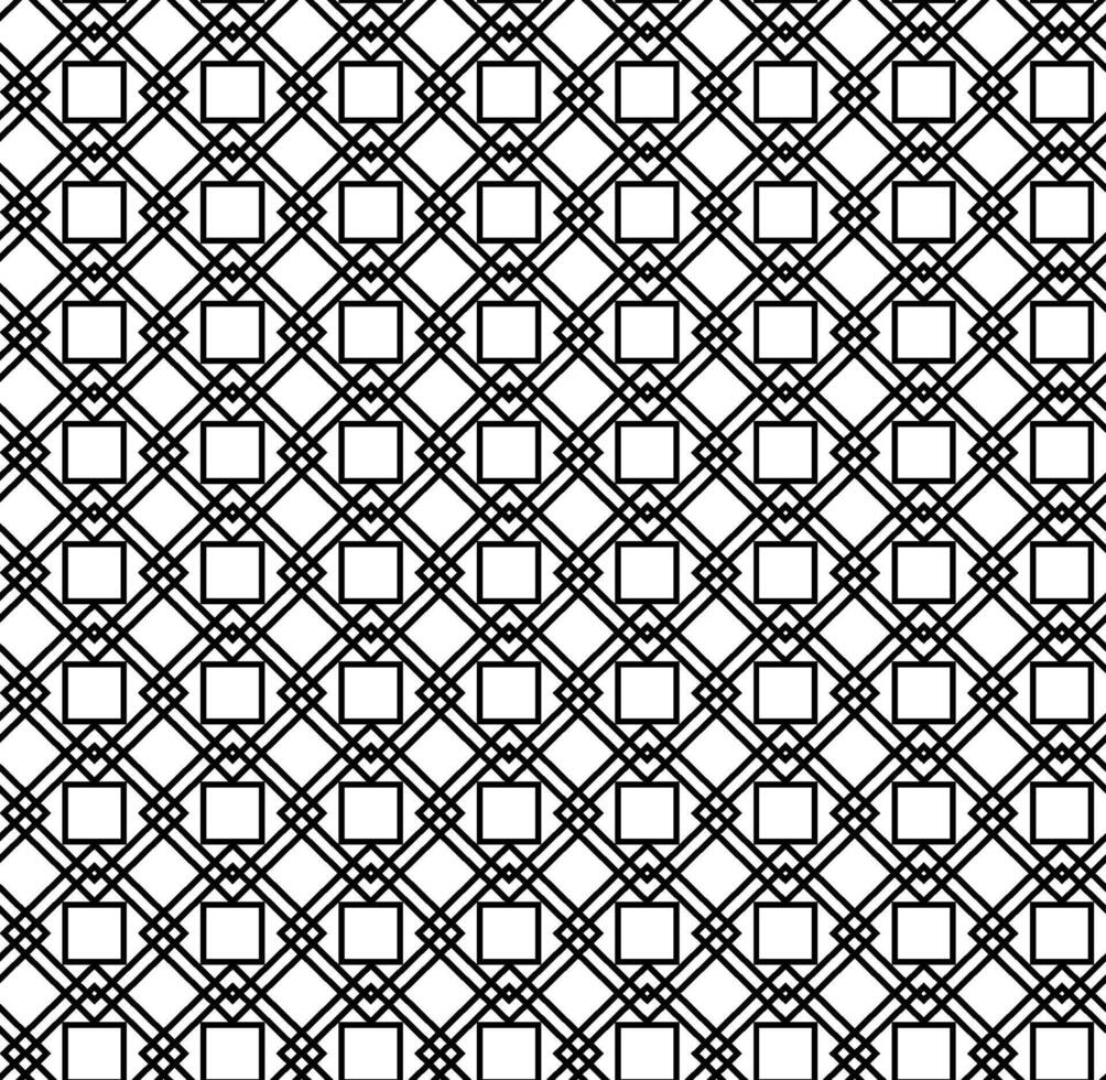 Seamless texture in the form of a lattice of a black geometric pattern on a white background vector