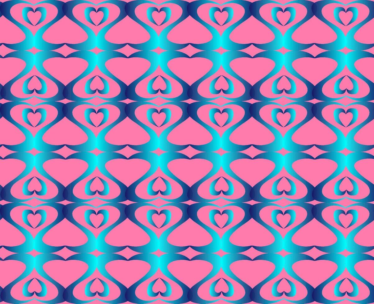 Vector seamless blue abstract pattern on pink background