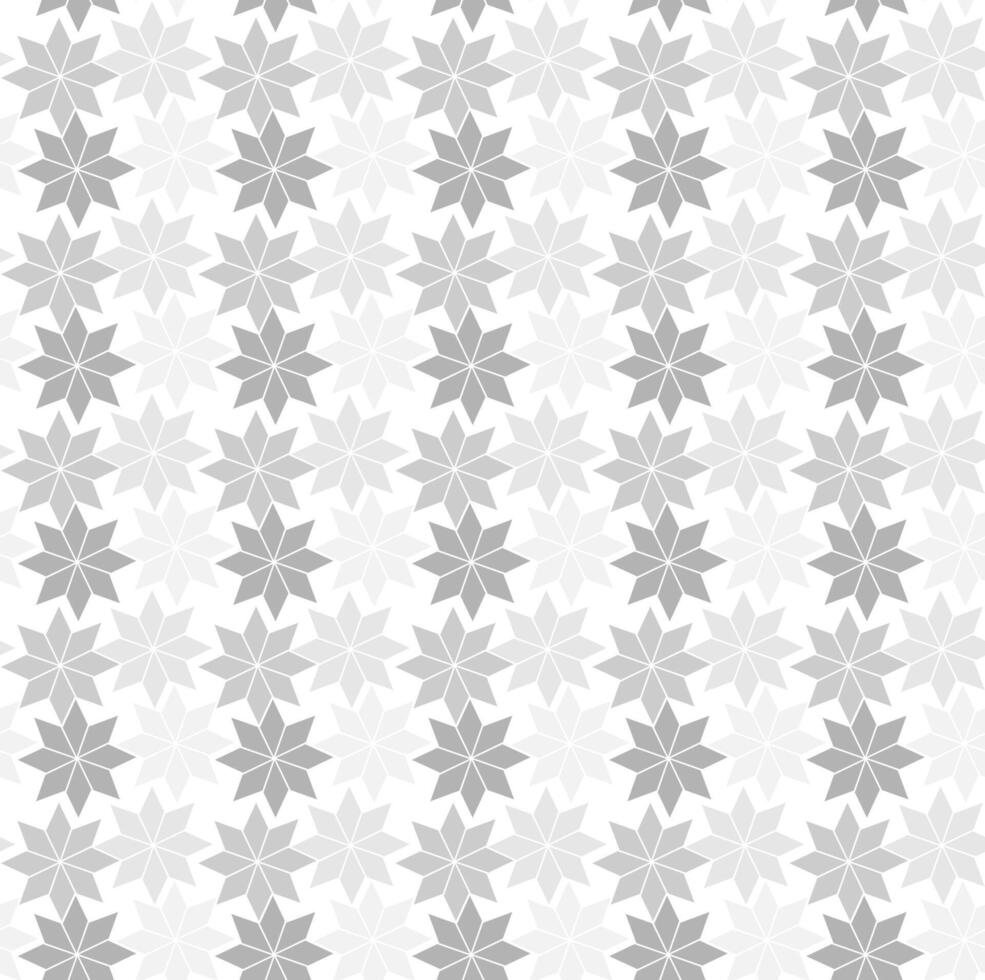 Vector seamless monochrome texture in the form of gray floral patterns on a white background