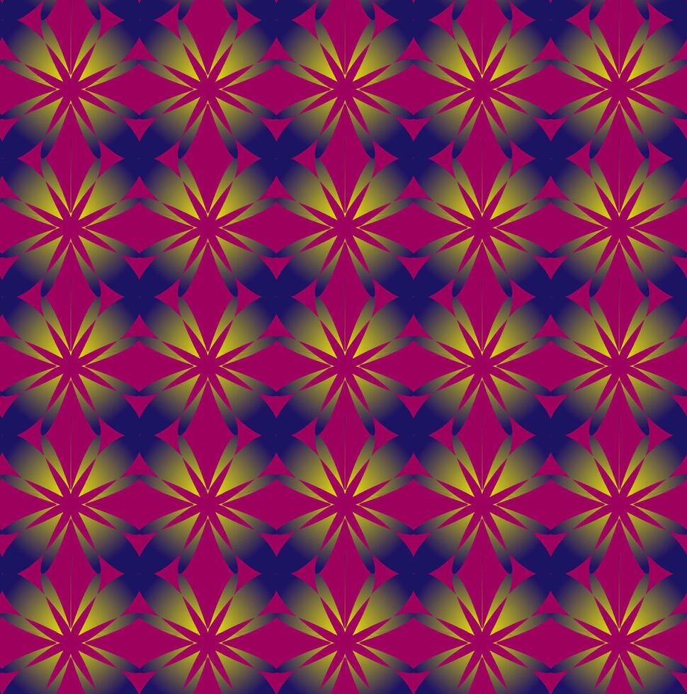 Seamless vector texture in the form of an abstract pattern of blue and gold colors on a purple background