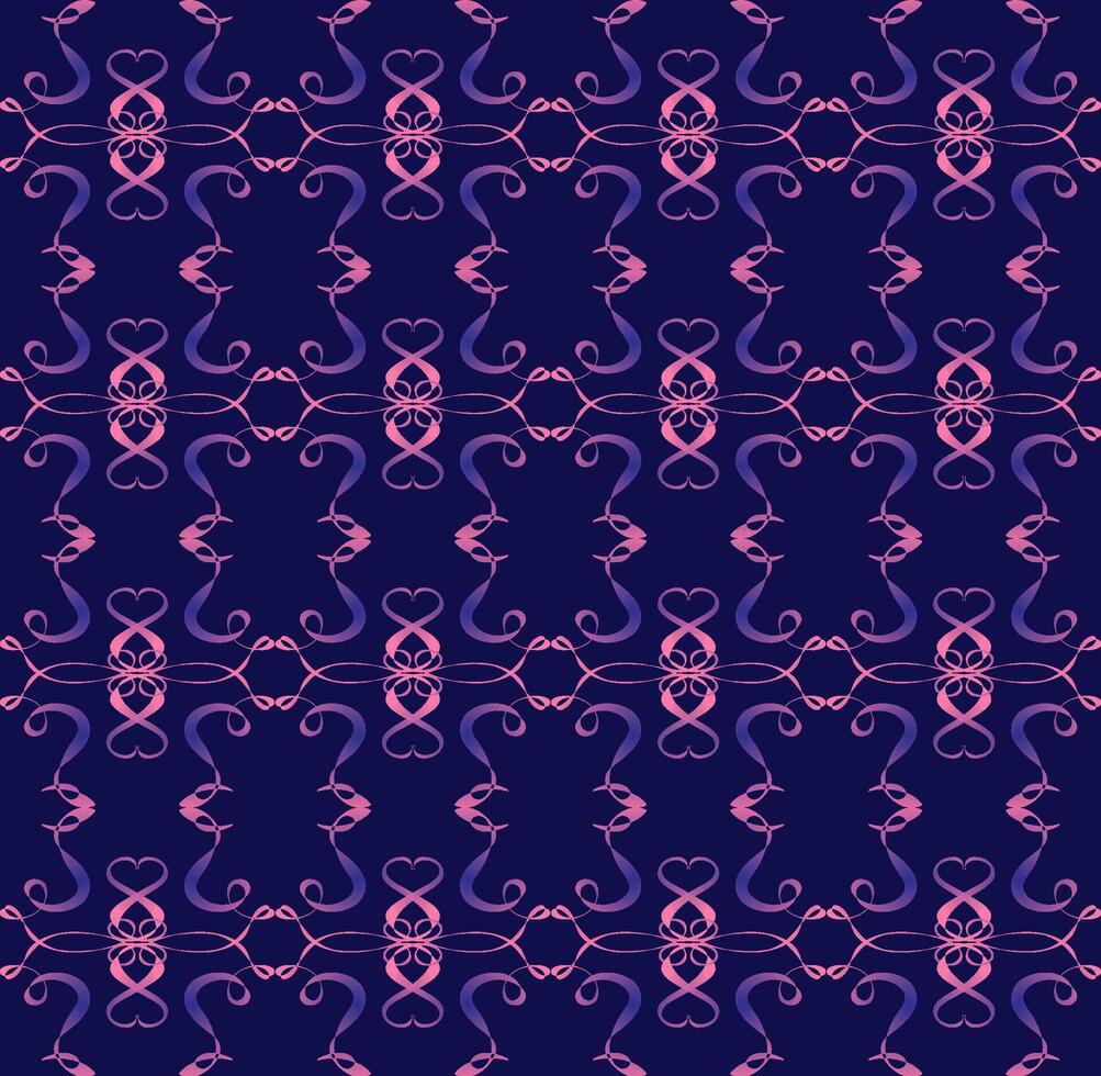 Seamless texture in the form of a pink abstract pattern on a blue background vector