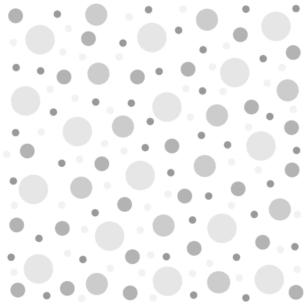 Vector texture in the form of a monochrome pattern of gray polka dots on a white background