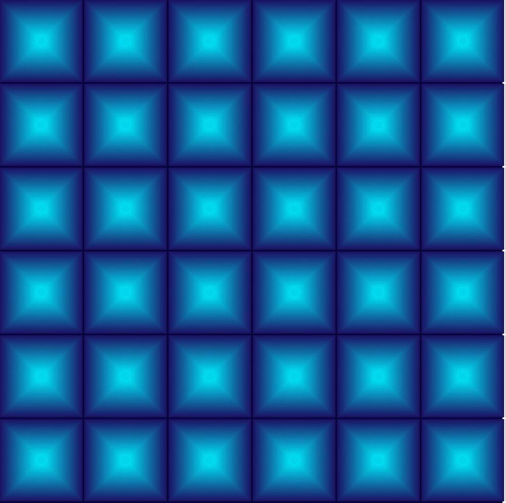Geometric seamless texture in the form of squares on a blue gradient background vector