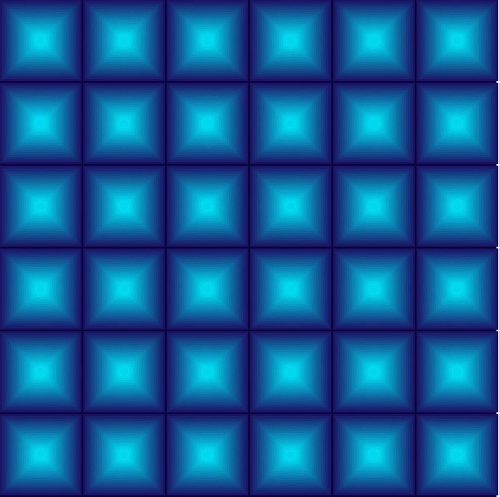 Geometric seamless texture in the form of squares on a blue gradient background vector